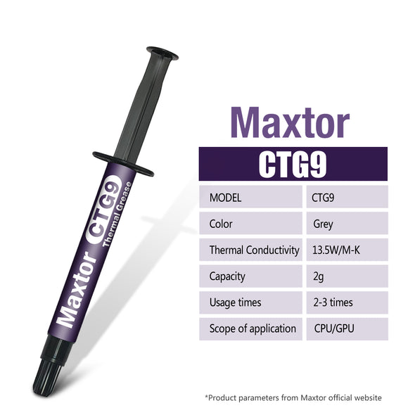 Maxtor CTG9  13.5w/m-k Thermal Paste for CPU GPU